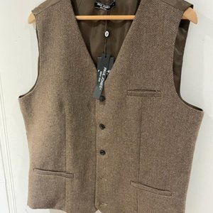 Men's Herringbone Tweed Vest/Waistcoat